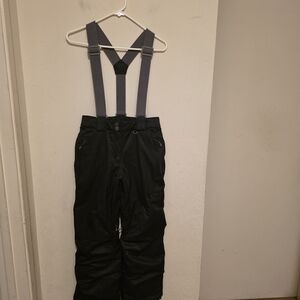 Firefly Snow Ski Children's Black Overalls with Gray Suspenders Size Medium